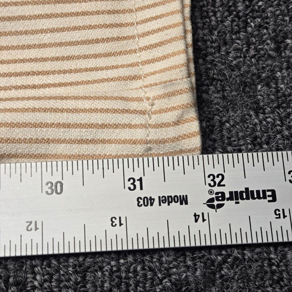Cali 1850 Womens Pants 11 Tan Brown Striped Wide Leg High Rise Boho Juniors - Picture 5 of 16